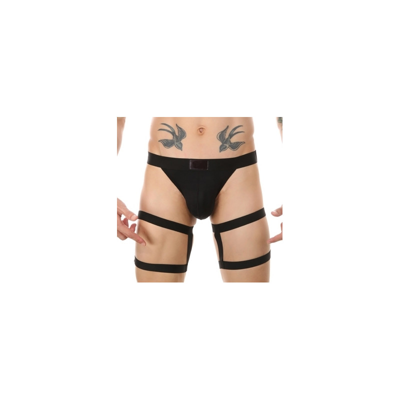 MenSexyWear String avec bandes élastiques Clelio Noir